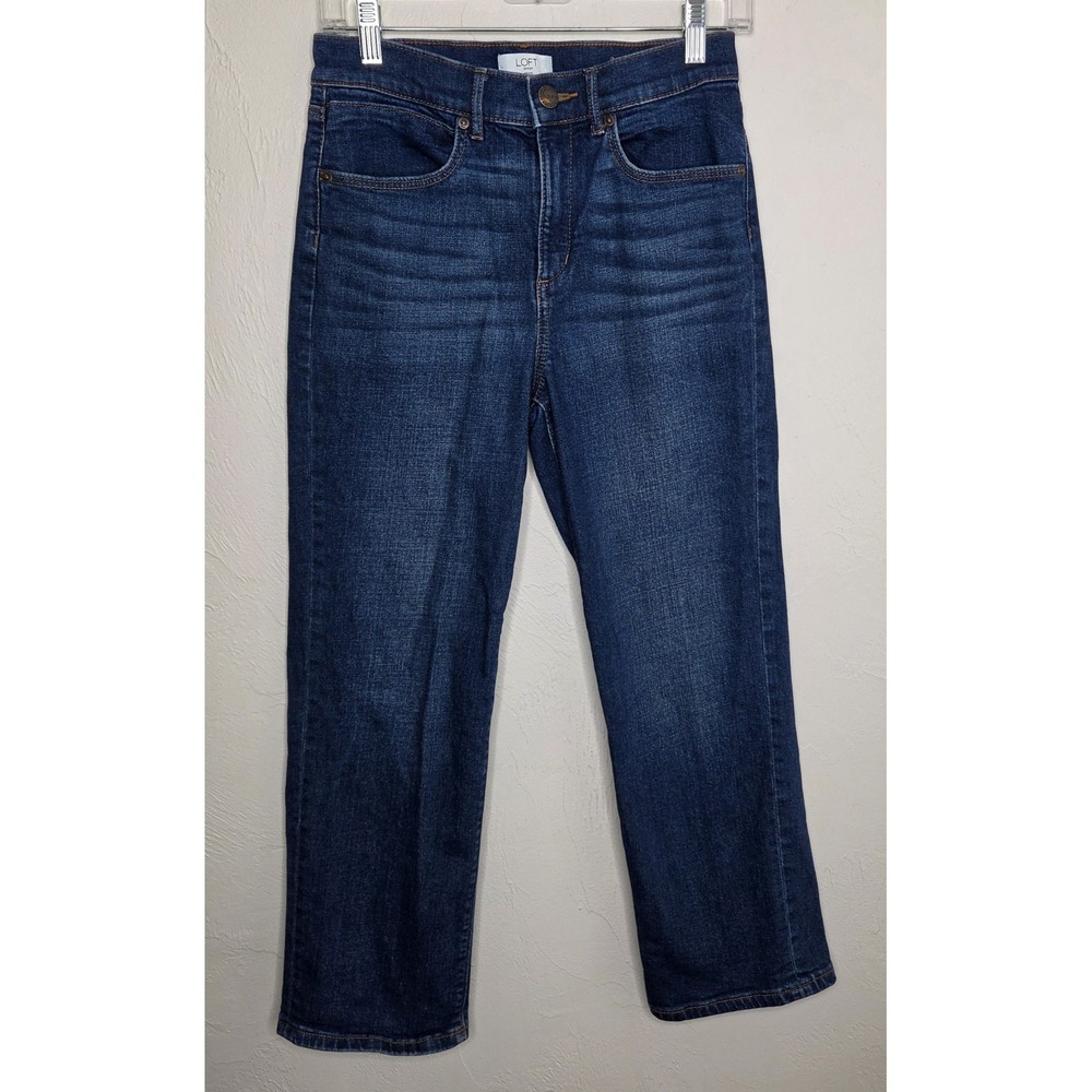 LOFT Outlet Women's Size 2p/26 Petite Straight Jeans Stretch Denim 24.5" Inseam